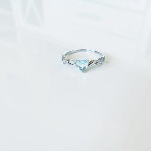 Aquamarine Silver Ring